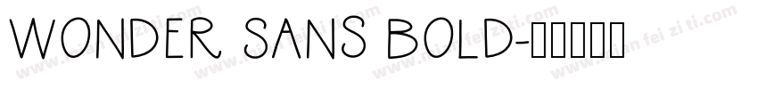 Wonder Sans Bold字体转换